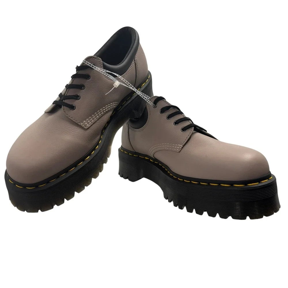 Dr.‎ Martens 1461 Quad Platform Shoes Leather Oxford Mauve Black Size 13*